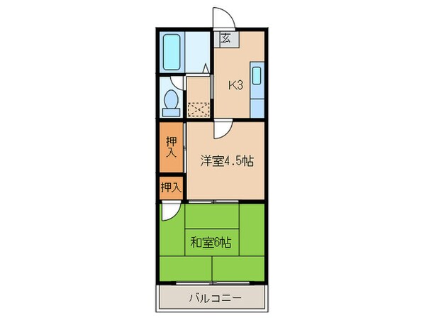 クレール大蔵Ⅱの物件間取画像